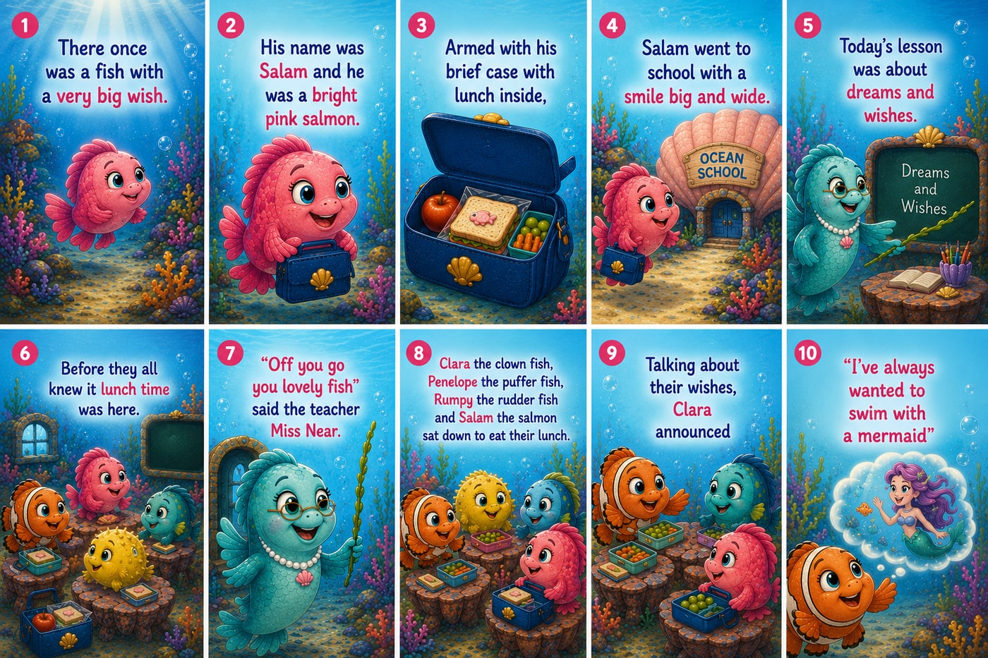 Story map from the Storybook process showing characters and sequence.